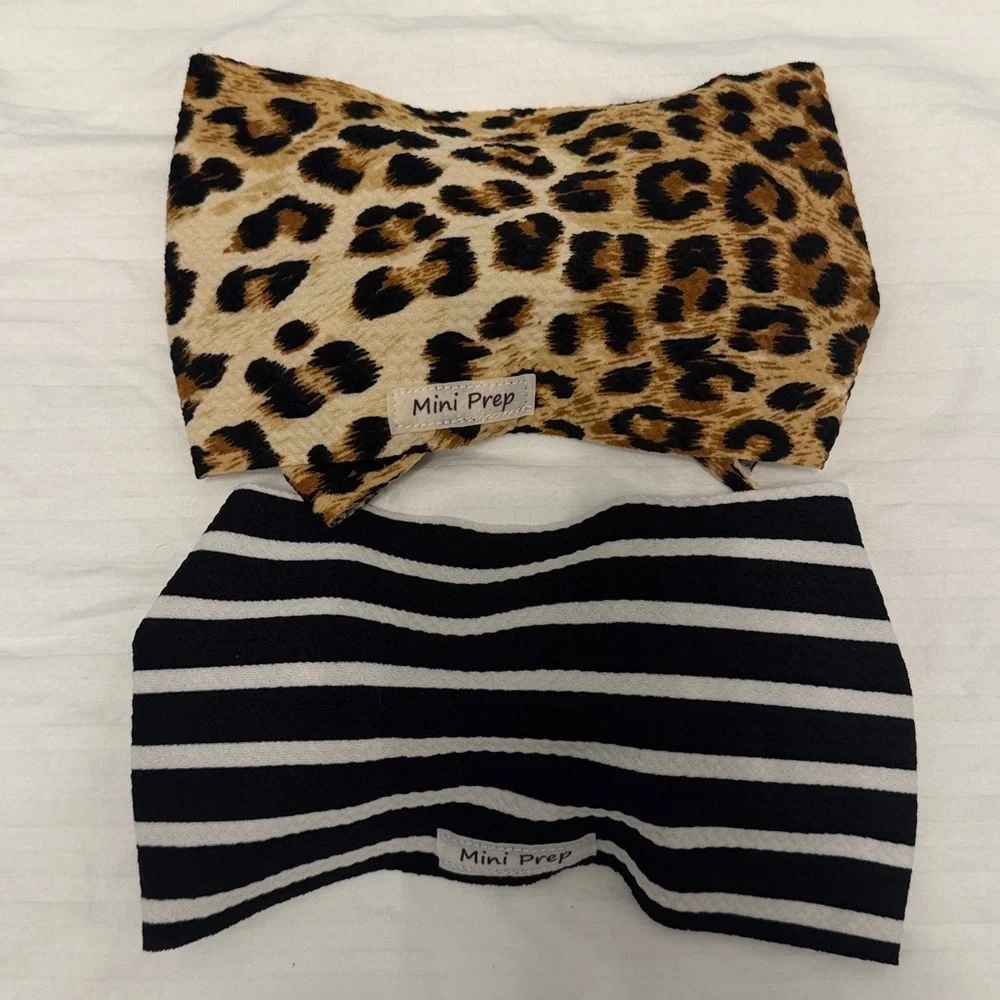 Leopard and Striped Kids Headband Set